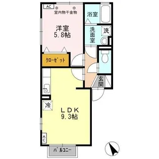 メリーカーサ【2階】の間取り