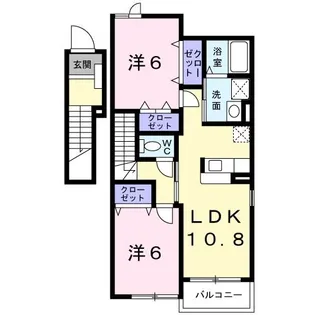 プラシードA【2階】の間取り