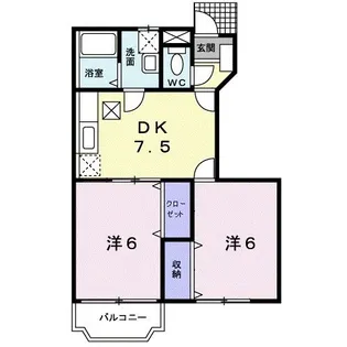 ブロッサム千千【1階】の間取り