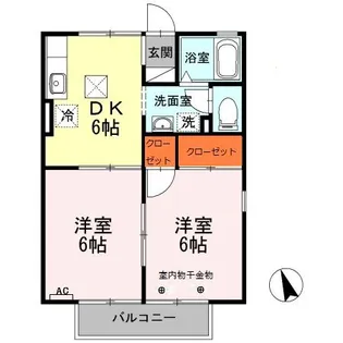 プレミール御子ヶ谷 B【1階】の間取り