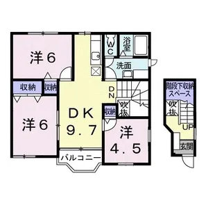 ベルヴィル アルムB【2階】の間取り
