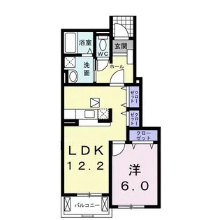 アザレア・HORIKAWA【1階】の間取り