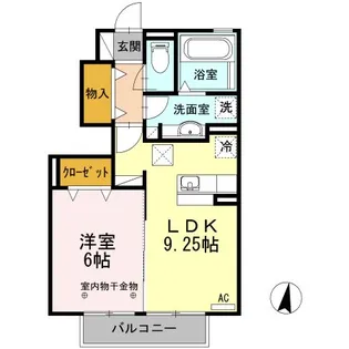 ぺブルコート【1階】の間取り