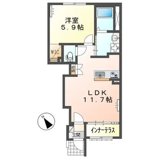 ララⅡ(La LaⅡ)【1階】の間取り