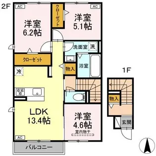 ボルベール【2階】の間取り