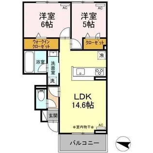 カーサ・ソレイユ【1階】の間取り