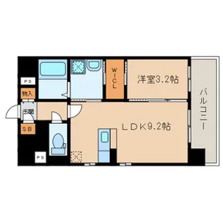 ライブラ西新【201号室】の間取り