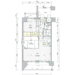 2LDKの間取り画像