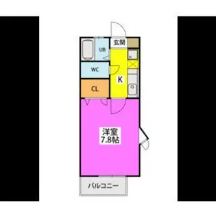 すばる館【B-201号室】の間取り