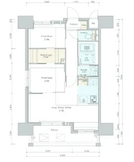 ネストピア博多駅ステージ【5階】の間取り