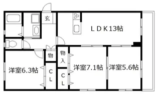 進藤コーポ【1階】の間取り