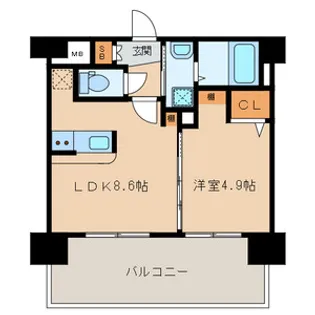 三島マンション博多駅東【3階】の間取り
