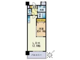 サクセス伊都 本館【605号室】の間取り