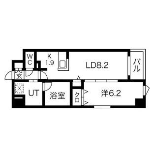 シャルマン愛知【6階】の間取り
