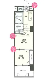 No70 HARBOR SOUTH TOWER【14階】の間取り