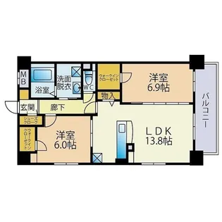 カメリアビルⅡ【7階】の間取り