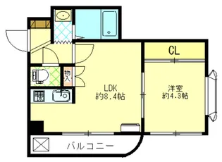 エムアール祖原【201号室】の間取り
