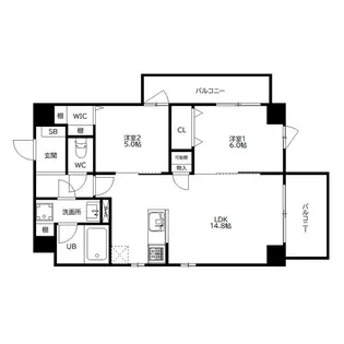 La vie Belle【305号室】の間取り