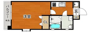 ピュアドームベイサイド博多【5階】の間取り