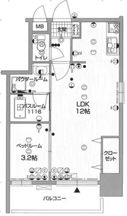 ウインステージ箱崎【8階】の間取り