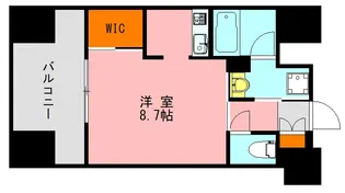 アソシアグロッツォ天神サウス【14階】の間取り