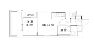 ニューガイアリルーム原通り№68【7階】の間取り