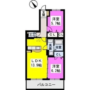 ステラ セレニテ【303号室】の間取り