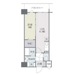 モダンパラッツォ博多sur【11階】の間取り