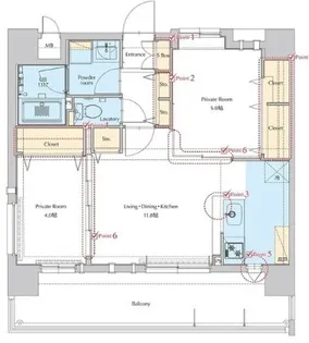 ネストピア博多グランドステージ【8階】の間取り