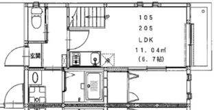 ビータス賀茂壱番館【105号室】の間取り