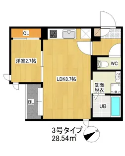G-smart和白【203号室】の間取り