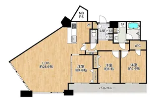 センターマークスタワー【3305号室】の間取り