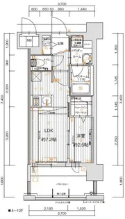 グランフォーレ博多マークプレイス【9階】の間取り