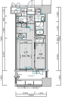 グランフォーレ千早マークスクエア イーストウイング【9階】の間取り