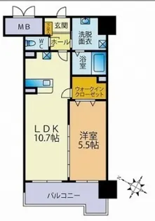 ヴィクトリア博多【3階】の間取り