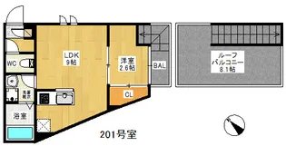 GRANDTIC グランツェーレ博多駅南【2階】の間取り