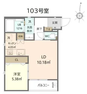 ロートレック城南【1階】の間取り