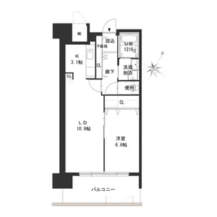 クラシオン荒江【4階】の間取り