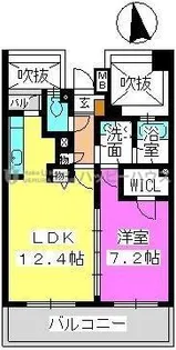 ピュアハイム和白丘【102号室】の間取り