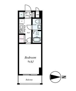 ピュアドームリバーサイド天神【10階】の間取り