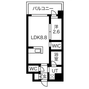 アルティザ博多ベイコート【3階】の間取り