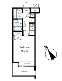 ダイナコートブロッサム天神南【6階】の間取り