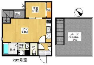 GRANDTIC Villa姪浜【2階】の間取り