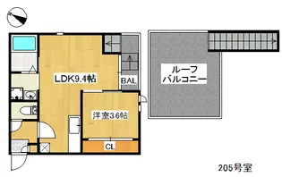 Grandtic 住吉【2階】の間取り
