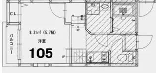 Creo筥松【105号室】の間取り
