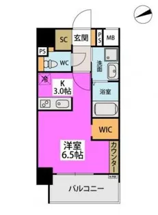 アスミール野芥【10階】の間取り