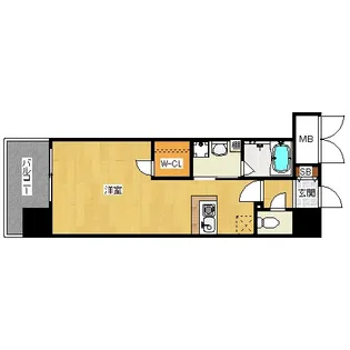 アソシアグロッツォ・クアトロ博多【7階】の間取り