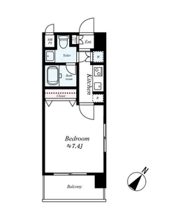 ピュアドームブライトン博多【8階】の間取り