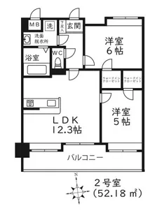 Pond Mum MATSUSHIMA【6階】の間取り