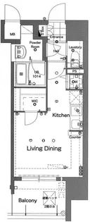 アソシアグロッツォ天神ザ・ガーデン【8階】の間取り